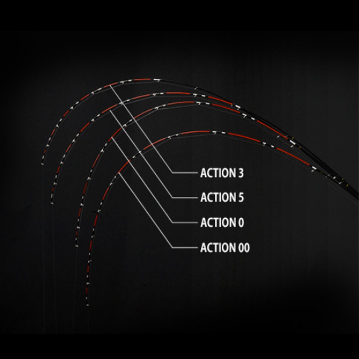 ACTION3、5、0、00の穂先曲がり具合